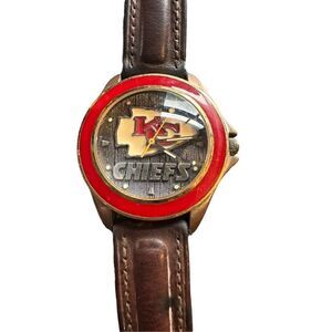 Kansas City Chiefs Team NFL Fossil Watch 1993 Limited Ed Collectors Watch KC vin